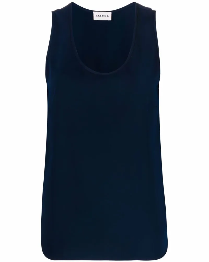 P.A.R.O.S.H. Top mit U-Ausschnitt - Blau Blau