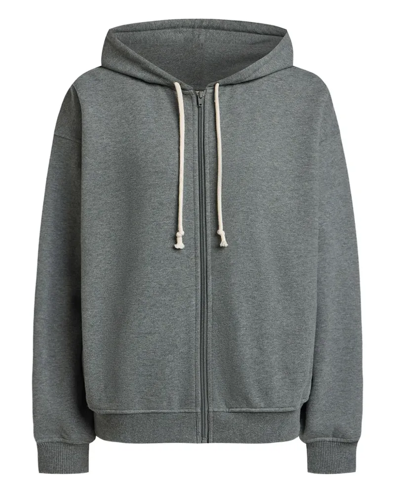 12 STOREEZ terrycloth zip-up hoodie - Grau Grau