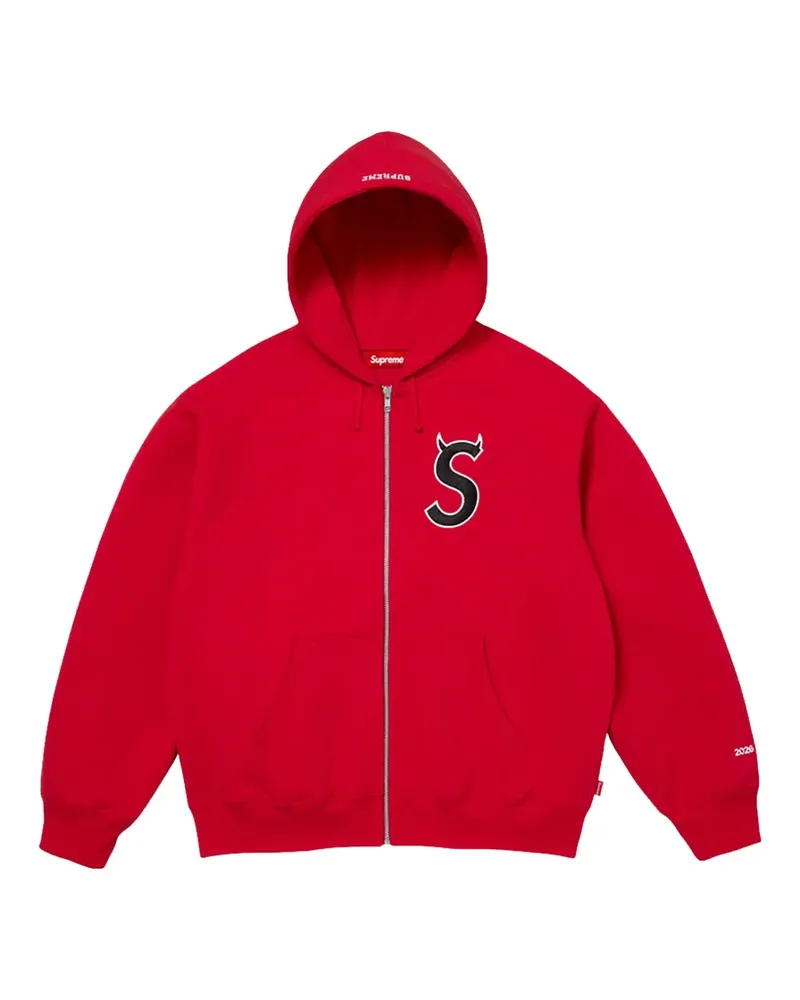 Supreme Being Devil Hoodie mit Reißverschluss - Rot Rot