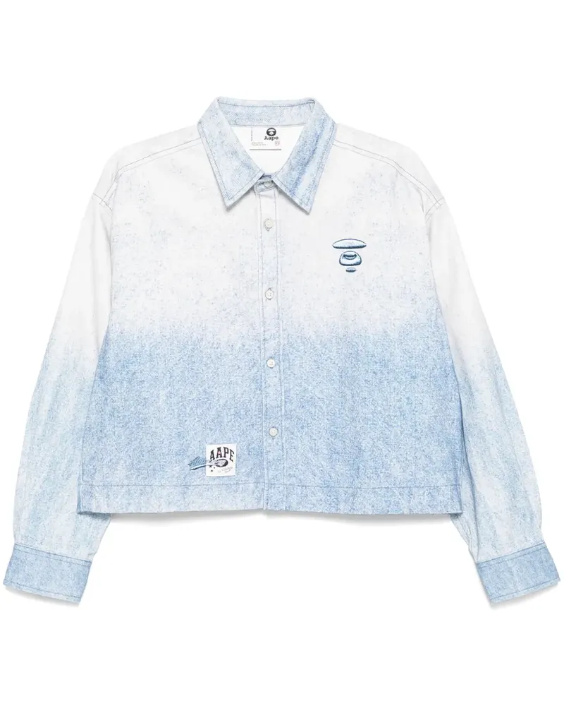 BAPE 22.25" langärmeliges Hemd - Blau Blau