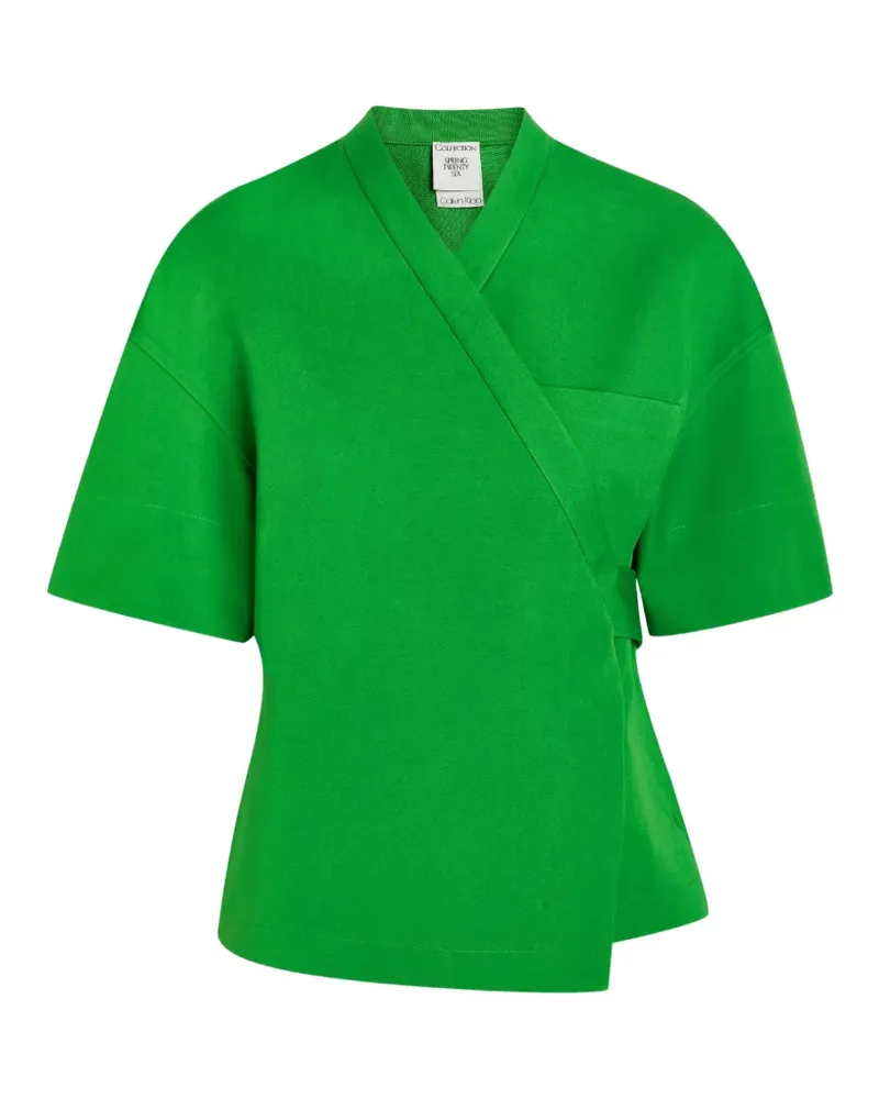 Calvin Klein Kurzärmelige Dahlia Wickeljacke - Grün Grün