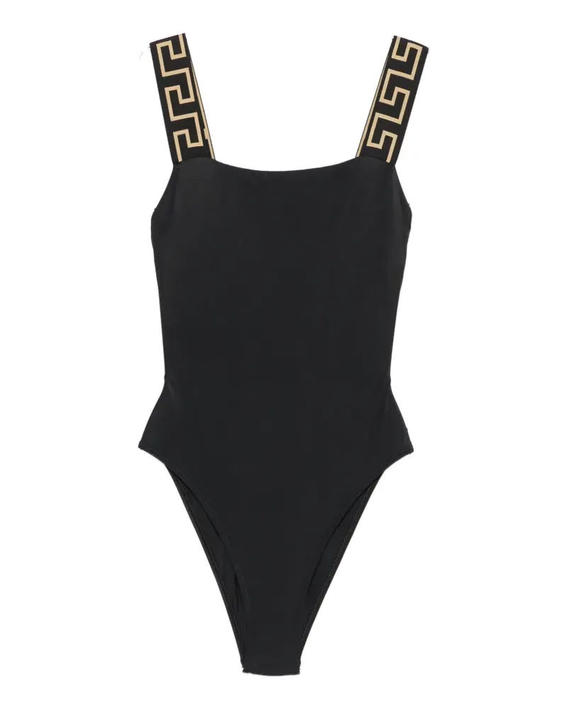 Versace Greca-strap swimsuit - Schwarz Schwarz