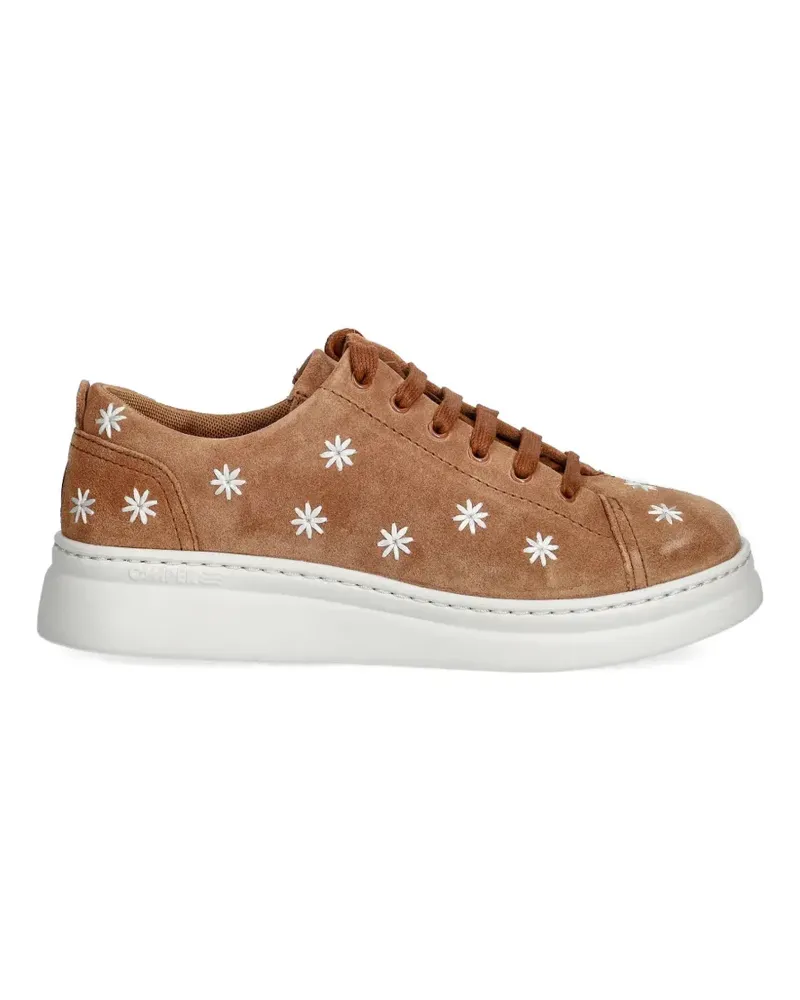 Camper Sneakers mit Blumenapplikation - Braun Braun