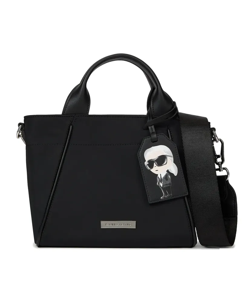 Karl Lagerfeld Ikon canvas tote bag - Schwarz Schwarz