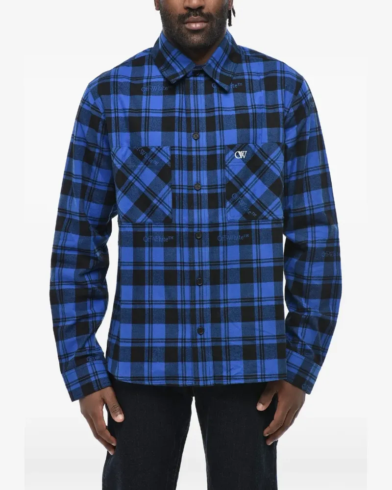 OFF-WHITE Brick Arrow checked shirt - Blau Blau