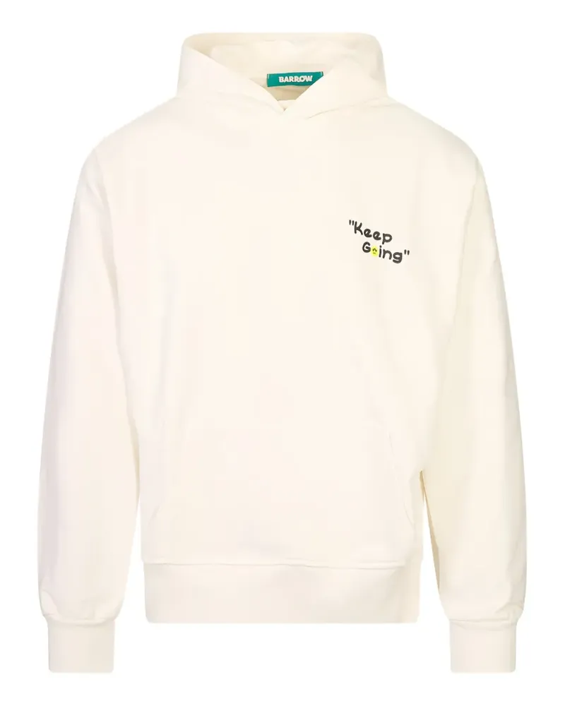 BARROW Keep Going-print hoodie - Nude Nude