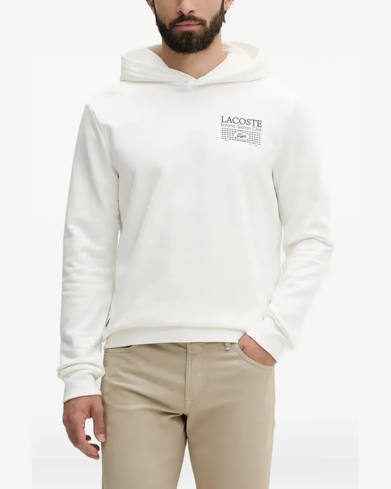 Lacoste Roland-Garros graphic hoodie - Weiß Weiß