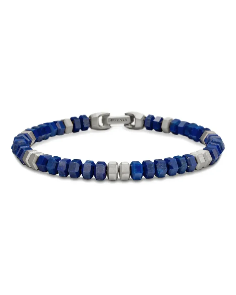 David Yurman Hex Bead Armband aus Sterlingsilber 6mm - Blau Blau