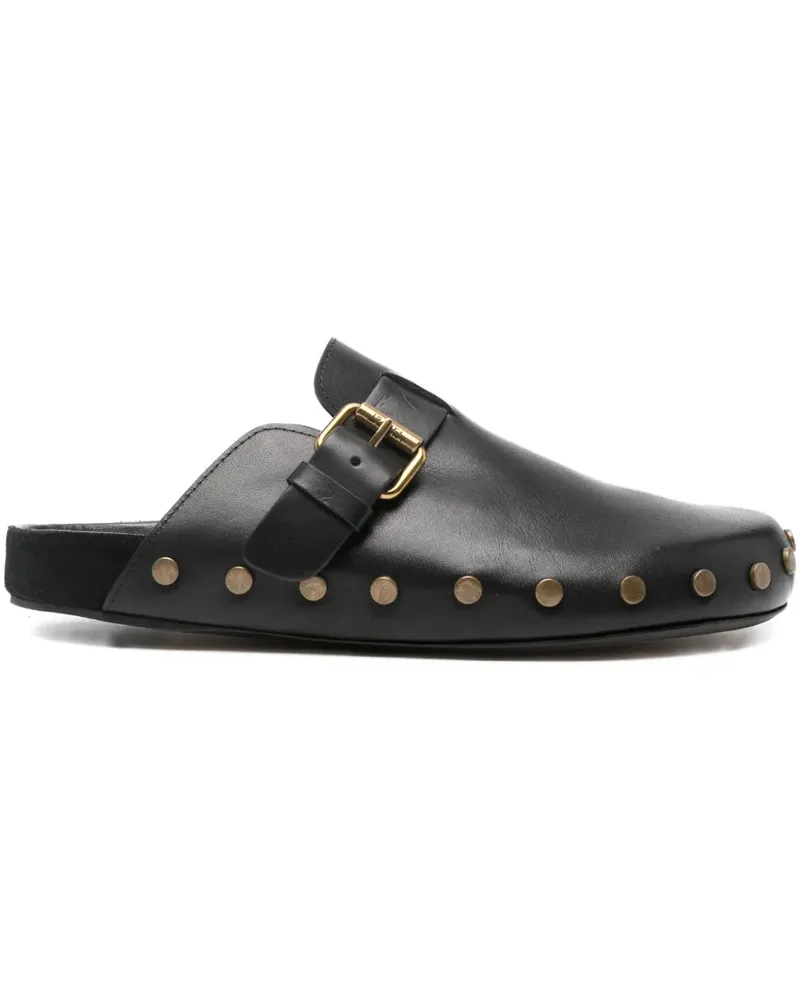 Isabel Marant Mirvin Mules mit Nieten - Schwarz Schwarz