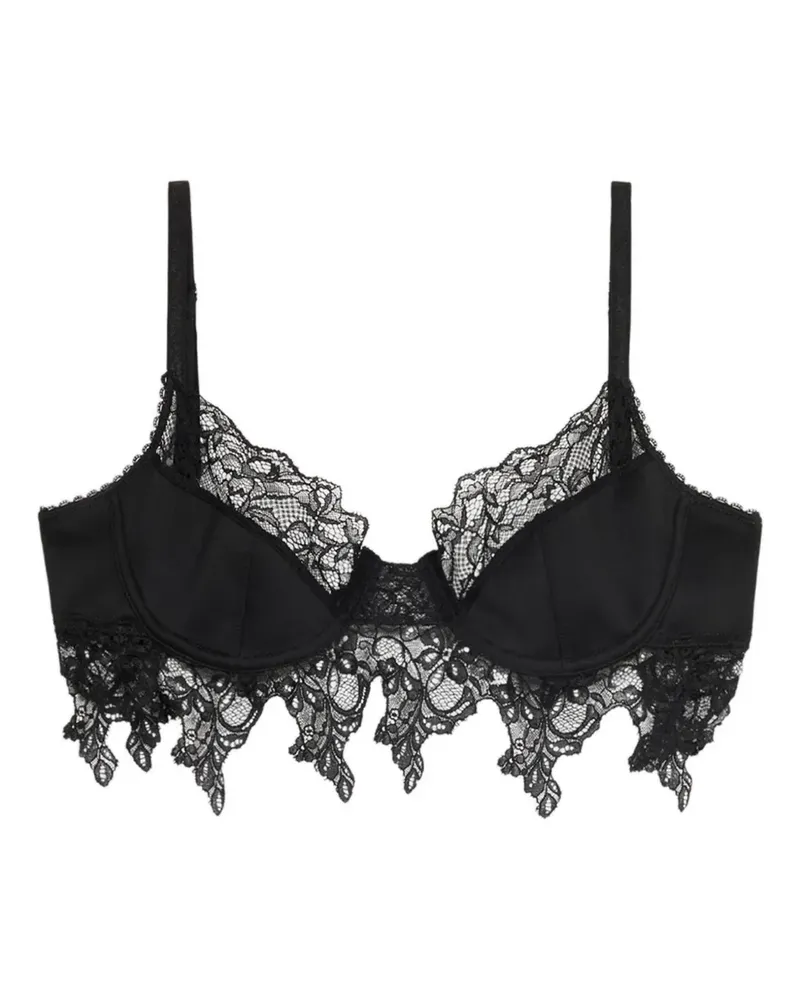 Blumarine BH-Top mit Spitzenbesatz - Schwarz Schwarz
