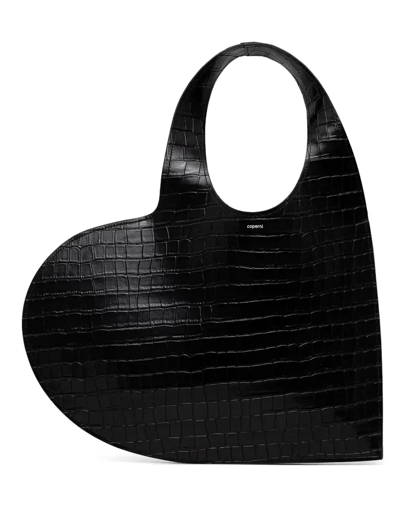 COPERNI Tote Bag mit Kroko-Optik - Schwarz Schwarz