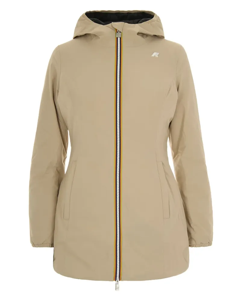 K-Way Denise Kapuzenjacke mit Reißverschluss - Nude Nude