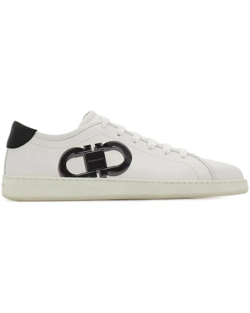 Ferragamo Double Gancini Sneakers - Weiß Weiß