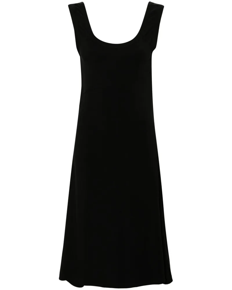 Jil Sander Midikleid mit U-Ausschnitt - Schwarz Schwarz