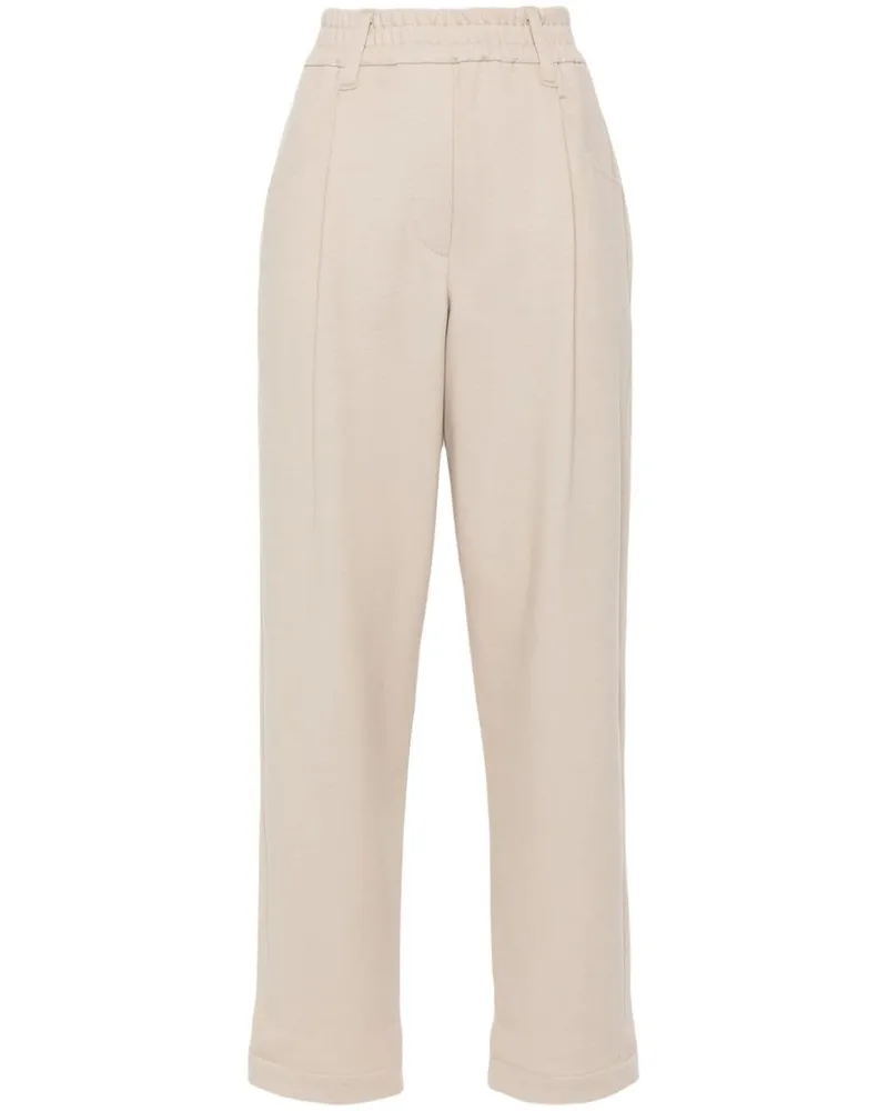 Brunello Cucinelli Cropped-Jogginghose - Nude Nude