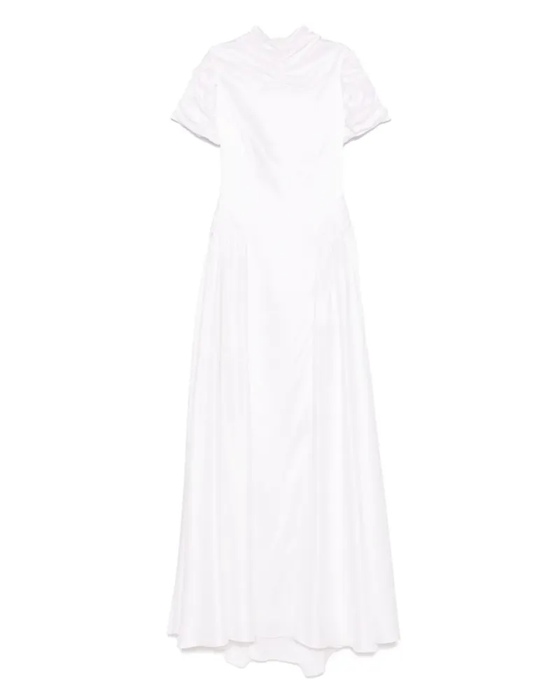 Parlor Gerafftes Maxikleid - Weiß Weiß