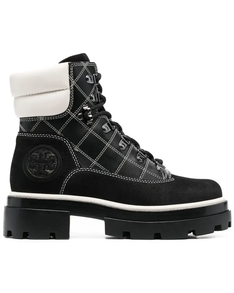 Tory Burch Miller Stiefeletten mit dicker Sohle - Schwarz Schwarz