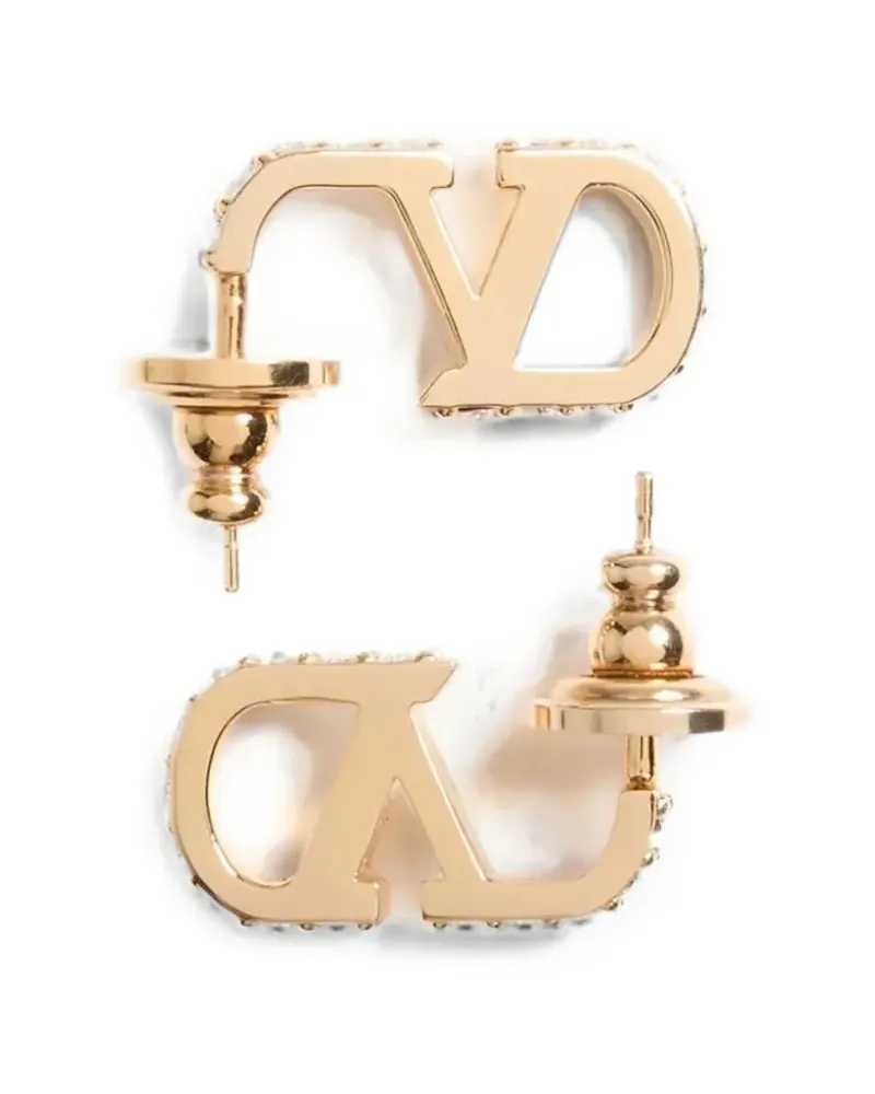 Valentino Garavani VLogo Signature crystal-embellished earrings - Gold Gold