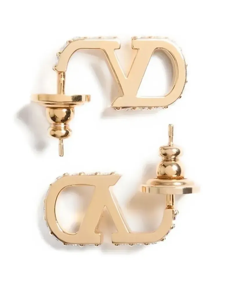 Valentino Garavani VLogo Signature Ohrringe mit Kristallen - Gold Gold
