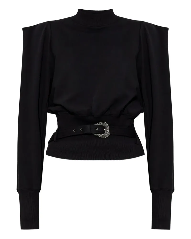 Versace Jeans Sweatshirt mit Gürtel - Schwarz Schwarz