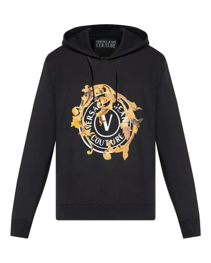 Versace Jeans Hoodie mit Logo-Print - Schwarz Schwarz