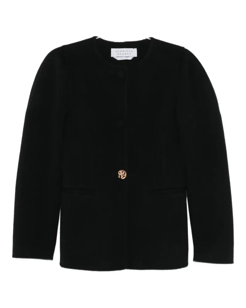 Gabriela Hearst puff-sleeve button-up jacket - Schwarz Schwarz
