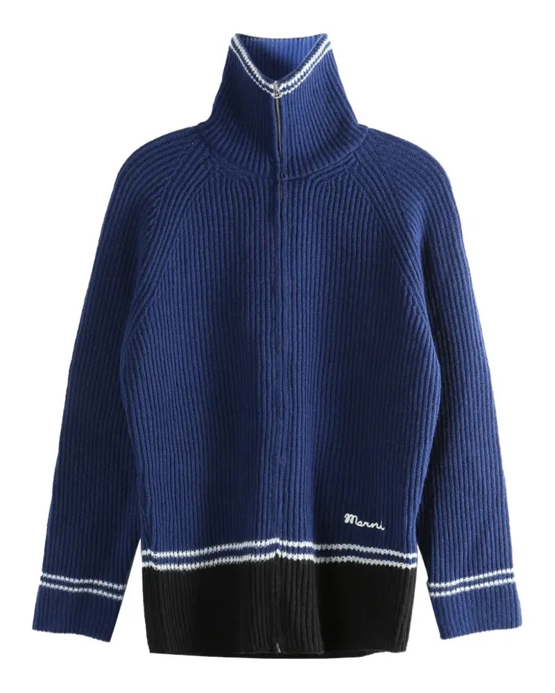 Marni zip-up roll-neck cardigan - Blau Blau