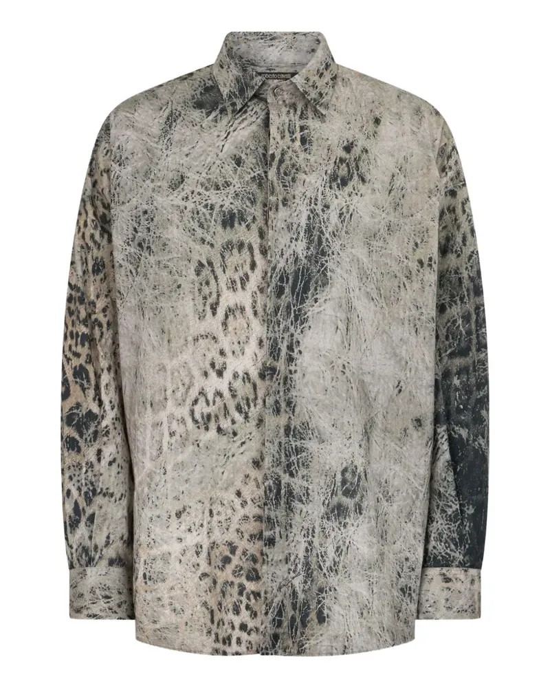 Roberto Cavalli leopard-print shirt - Nude Nude