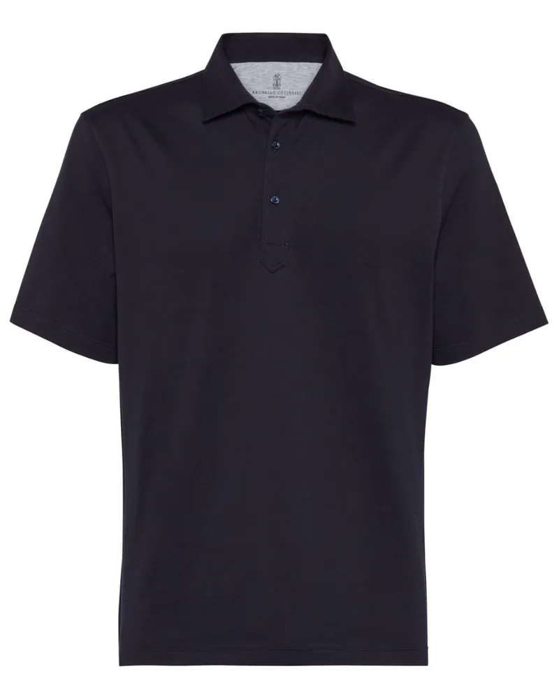Brunello Cucinelli Klassisches Poloshirt - Blau Blau