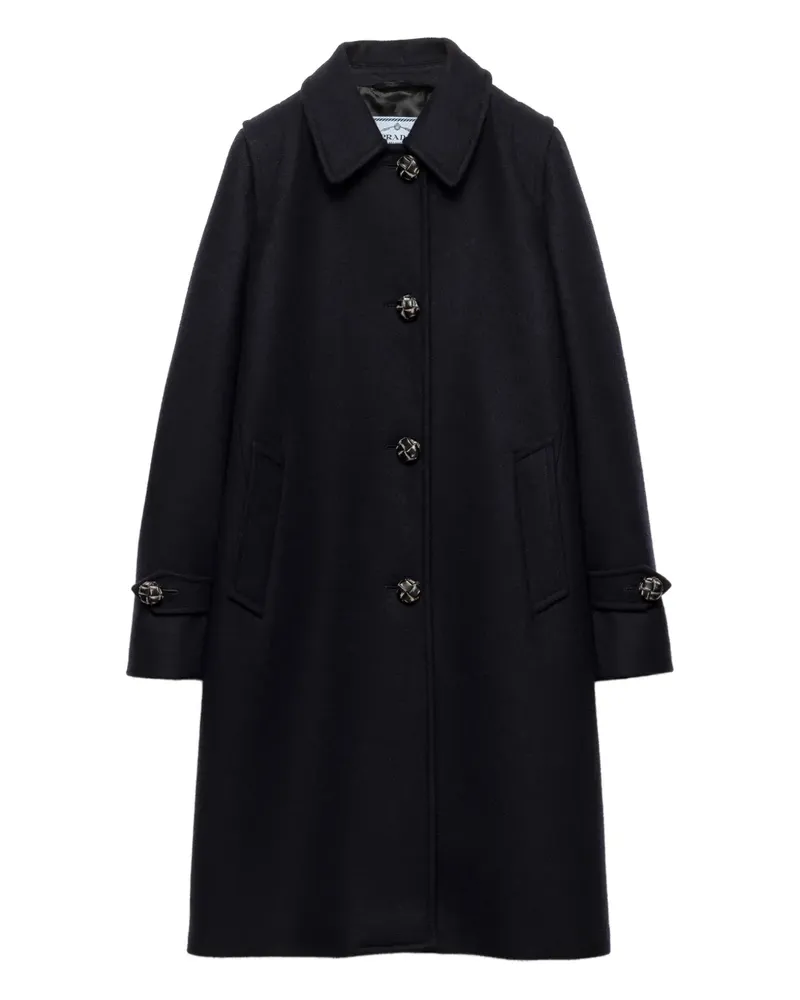 Prada Mantel aus Leder - Blau Blau