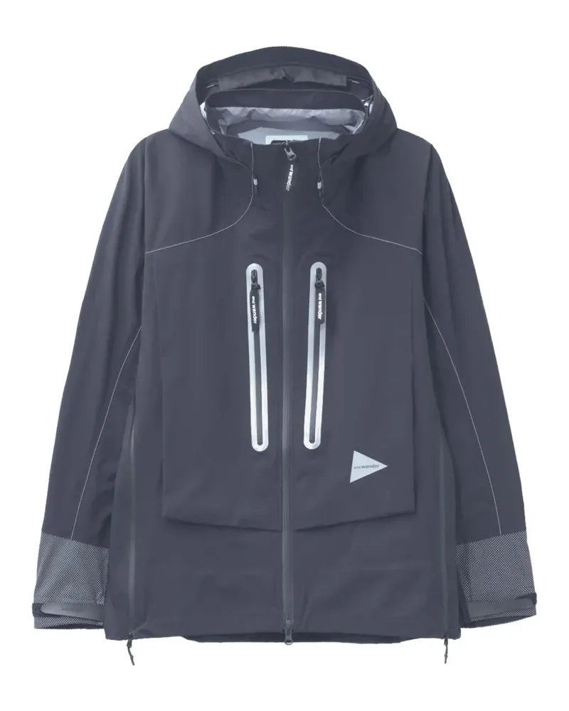 and wander Jacke mit Kapuze - Blau Blau