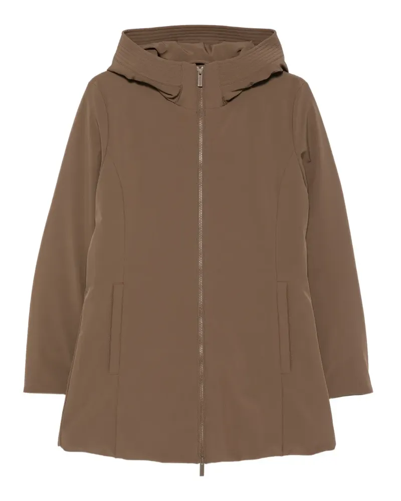 Woolrich Kapuzenmantel mit Reißverschluss - Braun Braun