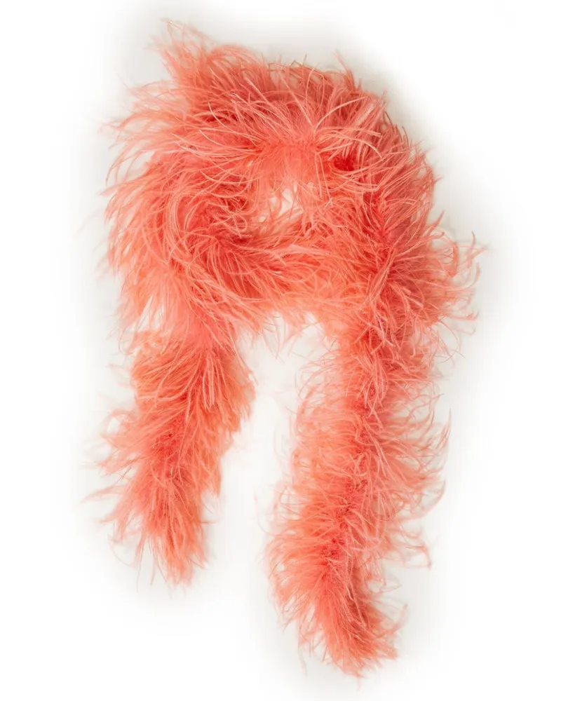 Twin-Set Schal mit Federn - Rosa Rosa