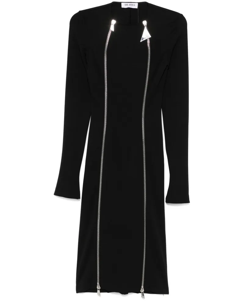 ATTICO Midikleid mit Reißverschluss - Schwarz Schwarz
