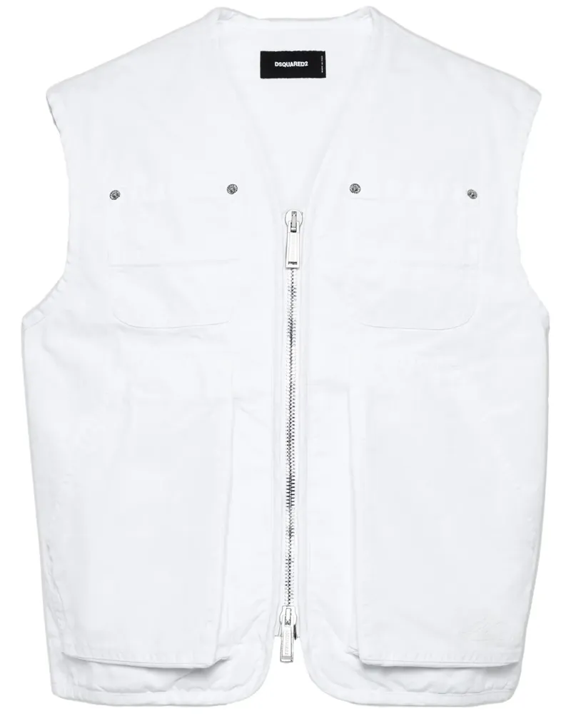 Dsquared2 Weste aus Denim - Weiß Weiß