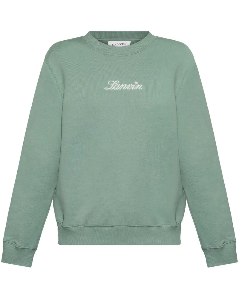 Lanvin Sweatshirt mit Logo-Stickerei - Grün Grün
