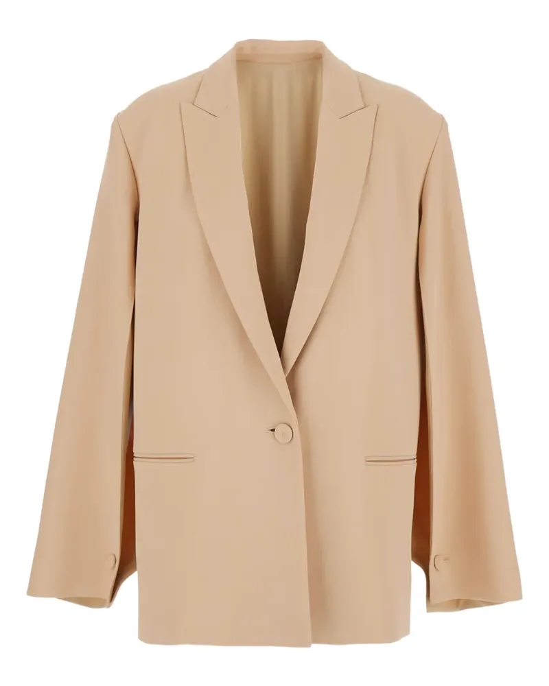 Alberta Ferretti peak lapels single-breasted blazer - Nude Nude