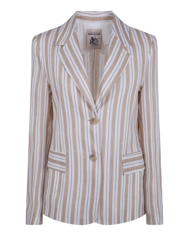 Semicouture Kitty striped blazer - Nude Nude