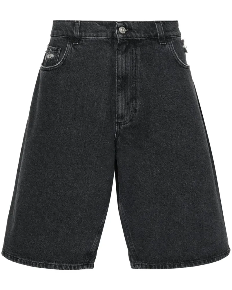 1017 ALYX 9SM Jeans-Shorts in Distressed-Optik Schwarz