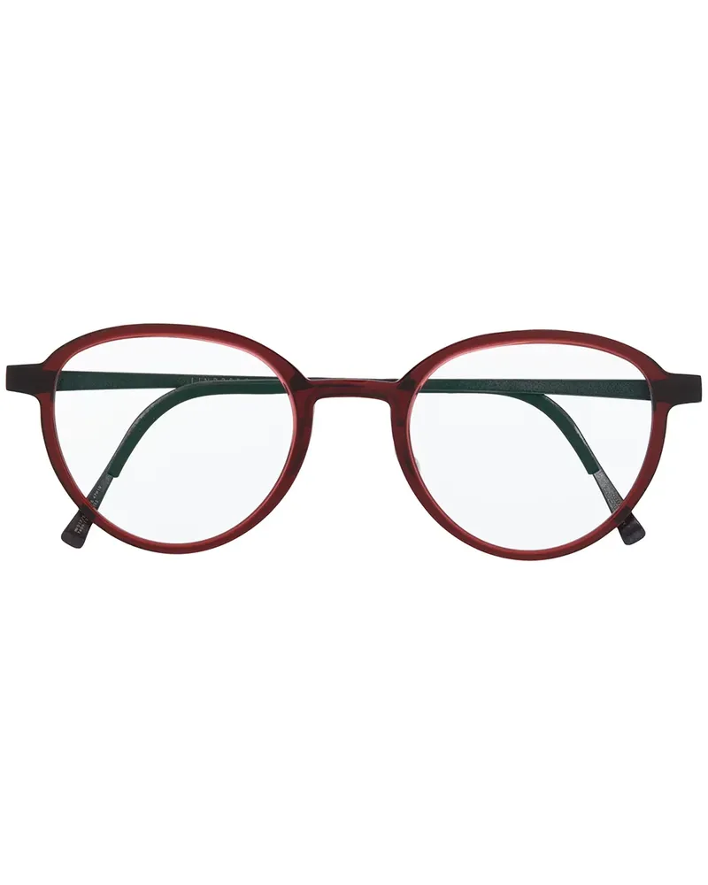 Lindberg Brille mit rundem Gestell - Rot Rot