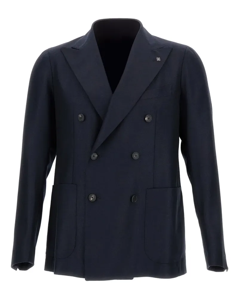 Tagliatore Doppelreihiges Sakko - Blau Blau