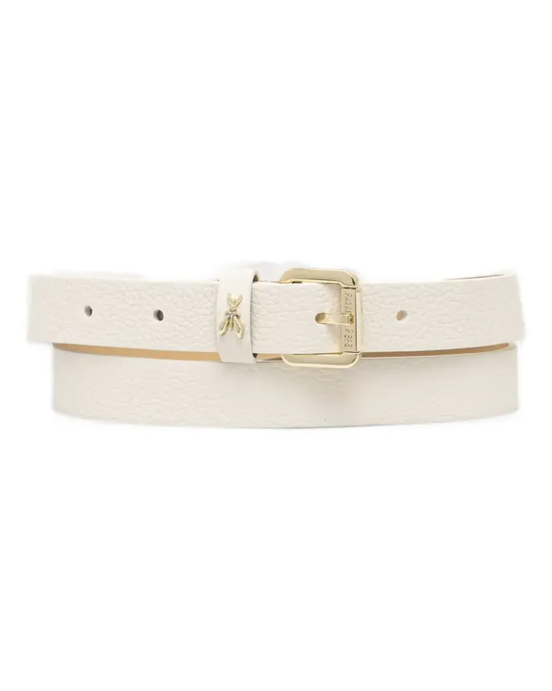 Patrizia Pepe Fly-plaque grained belt - Nude Nude