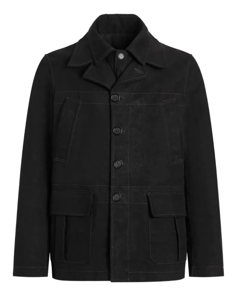 Dolce & Gabbana Mantel mit aufgesetzter Tasche - Schwarz Schwarz