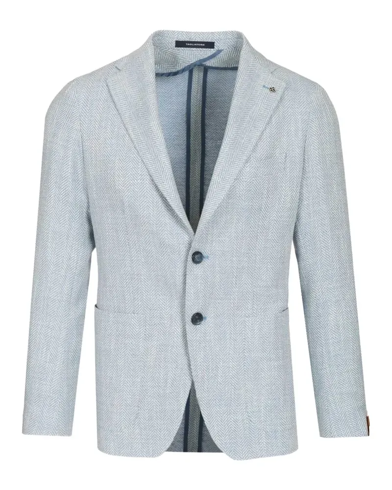 Tagliatore Montecarlo herringbone blazer - Blau Blau
