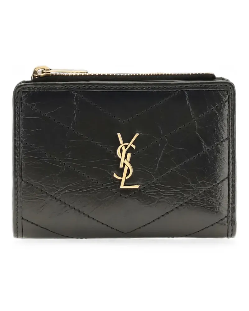 Saint Laurent Niki bi-fold wallet in vintage leather - Schwarz Schwarz