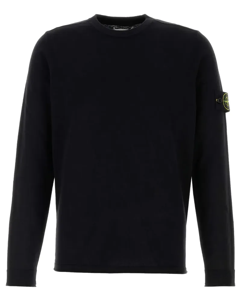 Stone Island Sweatshirt mit Kompass-Patch - Blau Blau