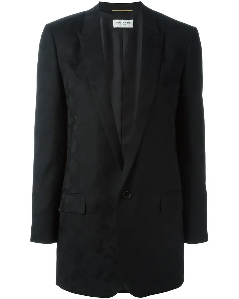 Saint Laurent Intarsien-Blazer mit Camouflage-Effekt - Schwarz Schwarz
