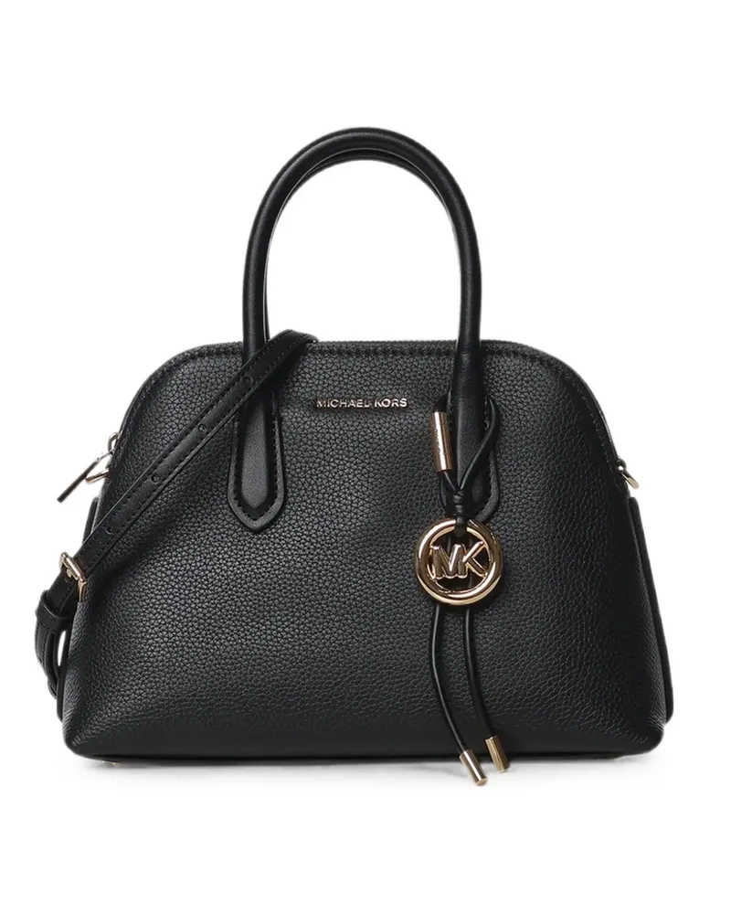 Michael Kors medium Freddie logo-charm pebbled handbag - Schwarz Schwarz