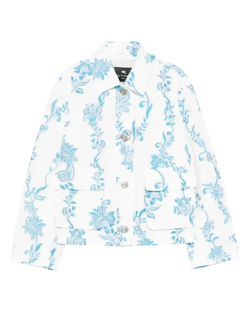Etro Jacke mit Blumenmuster - Weiß Weiß