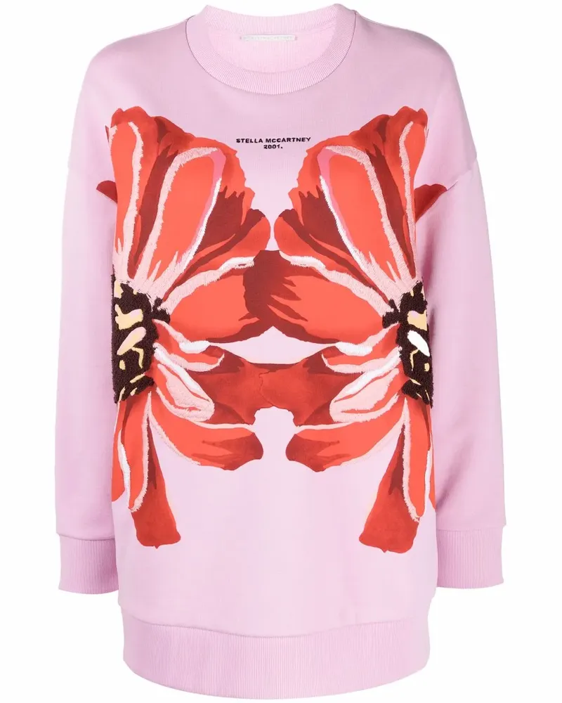Stella McCartney Sweatshirt mit Blumen-Print - Rosa Rosa